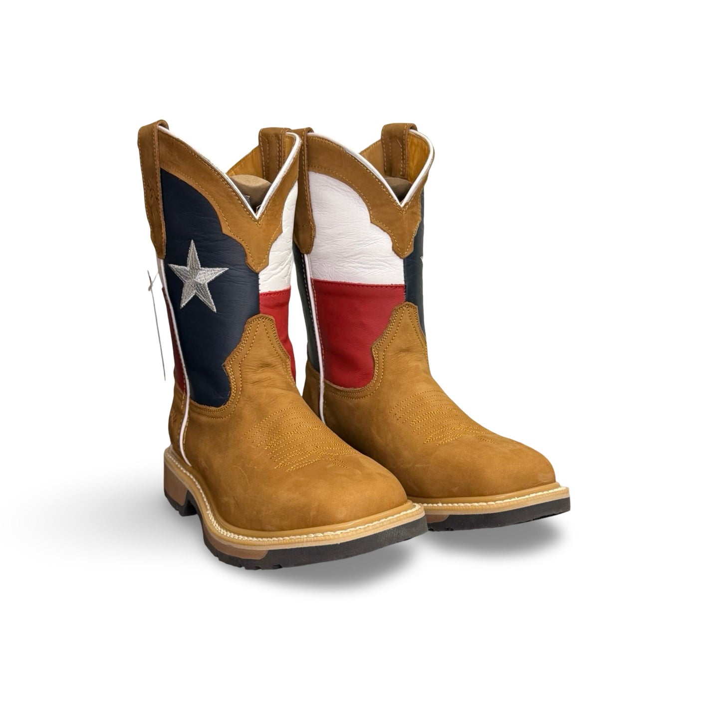 Master RIder - Texas Flag Light Brown Work Boots