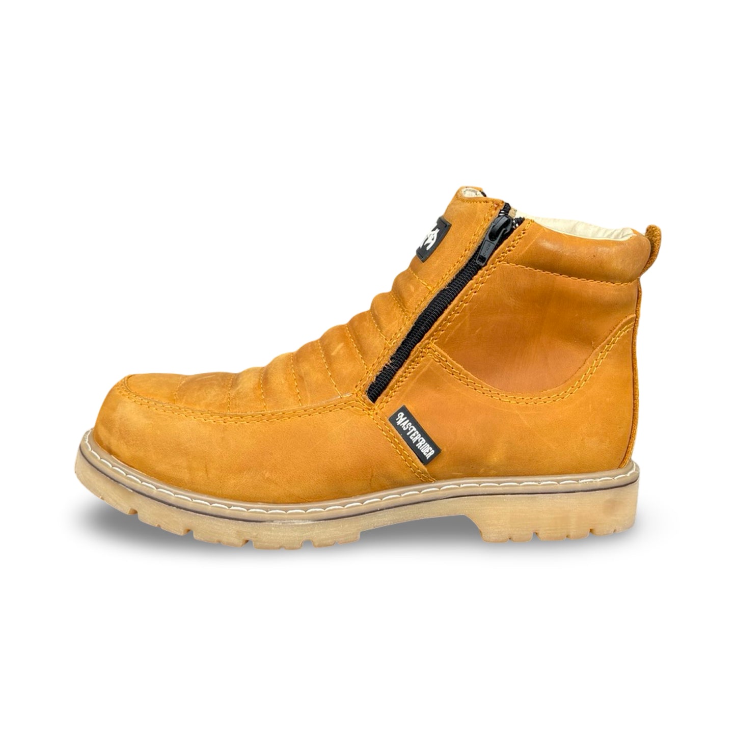Master Rider - Zapato Para Trabajo de Piel Oruega Miel con Cierre / Leather Work Boots Oruega Honey with Zipper