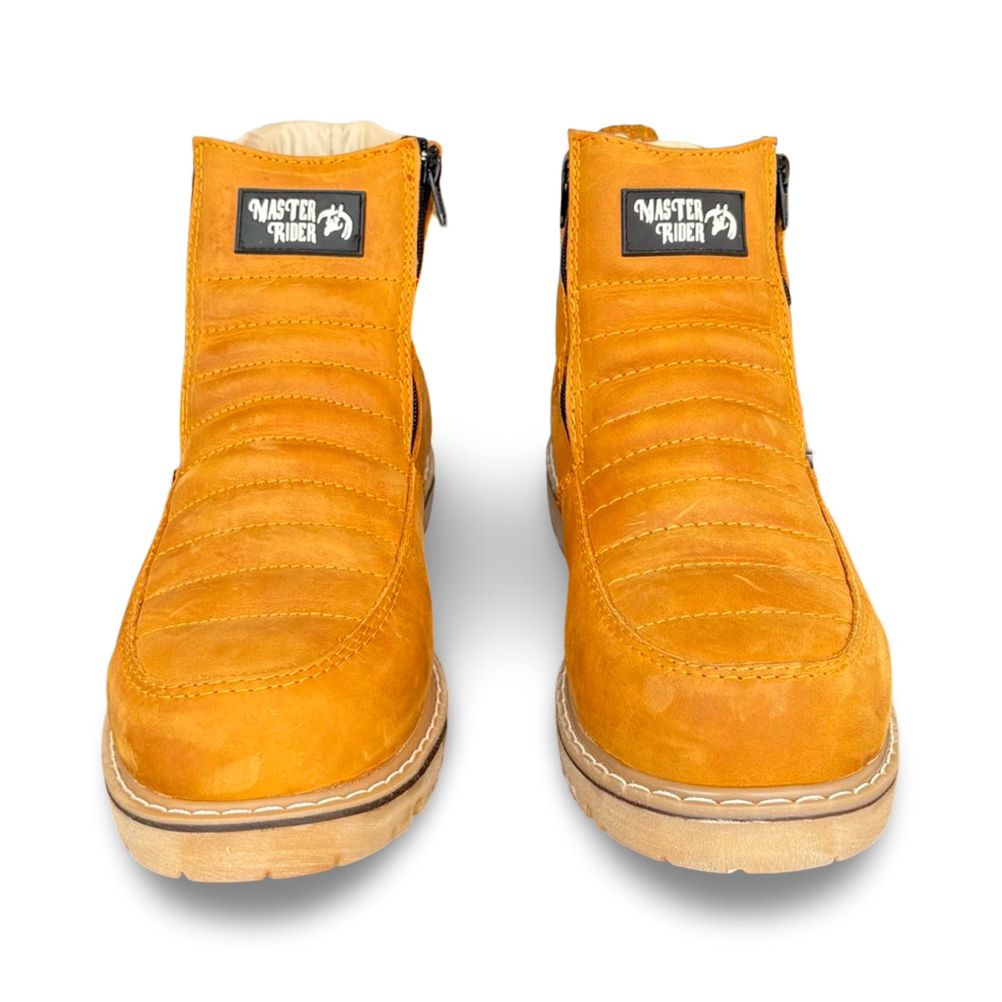 Master Rider - Zapato Para Trabajo de Piel Oruega Miel con Cierre / Leather Work Boots Oruega Honey with Zipper