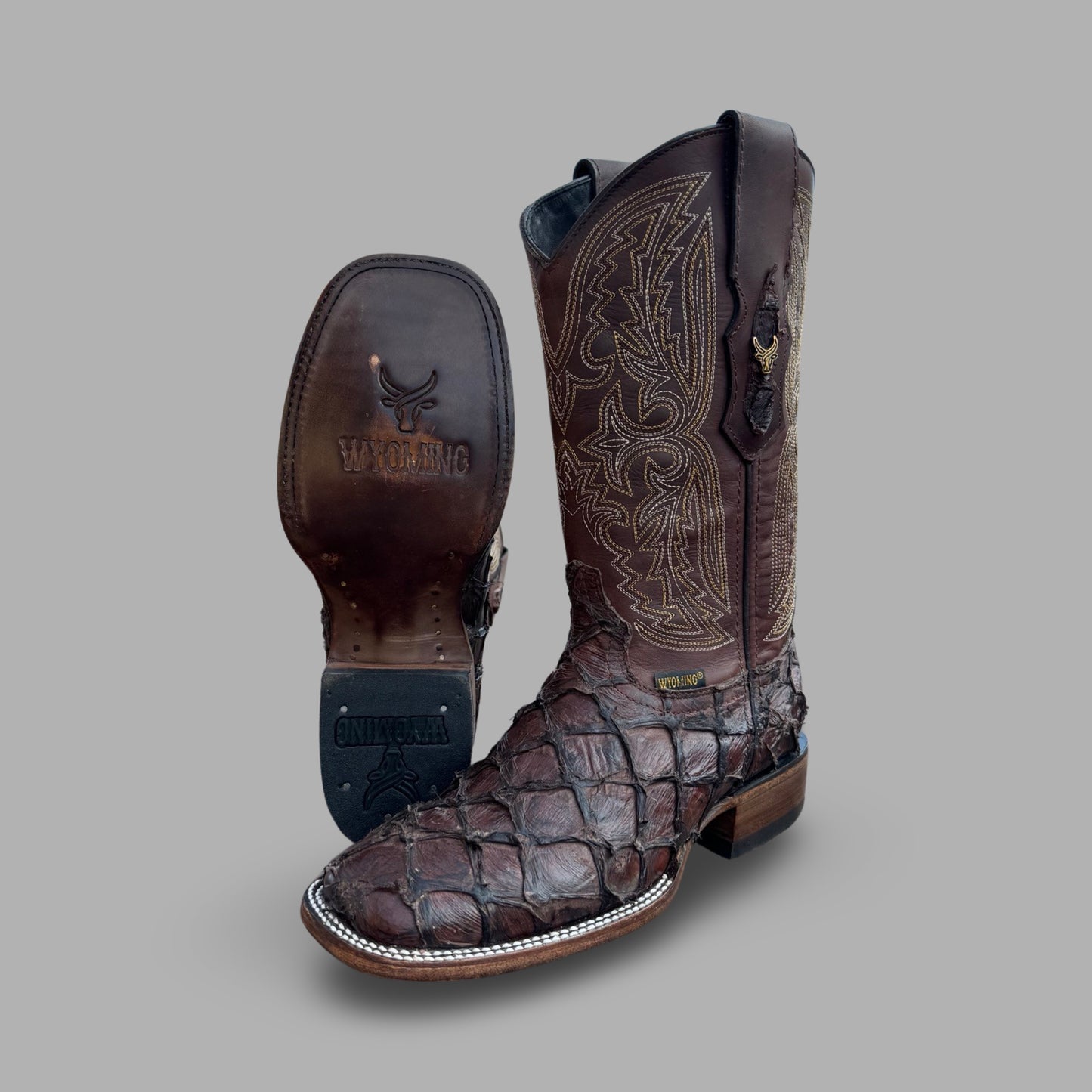 Pirarucu Exotic Leather Brown Boots