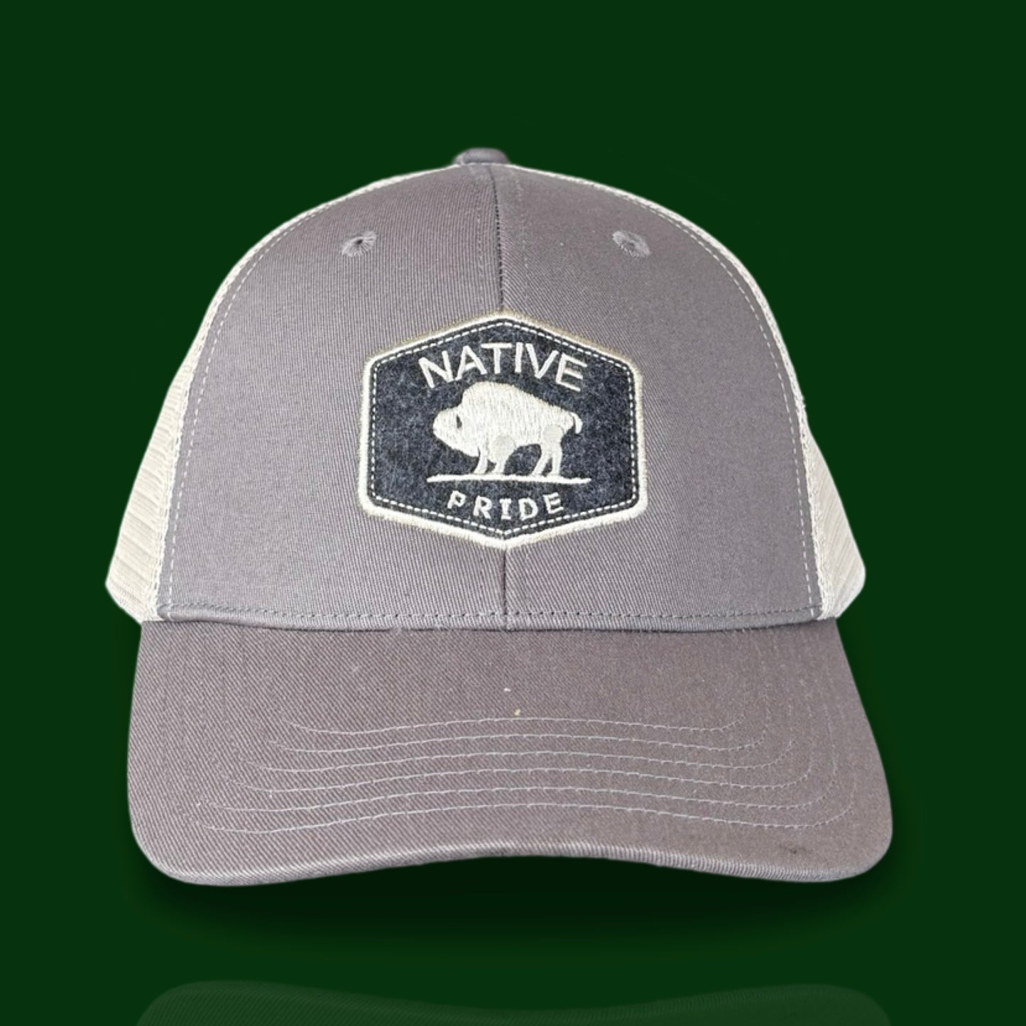 American West - Native Pride Bison Trucker Hat – Grey