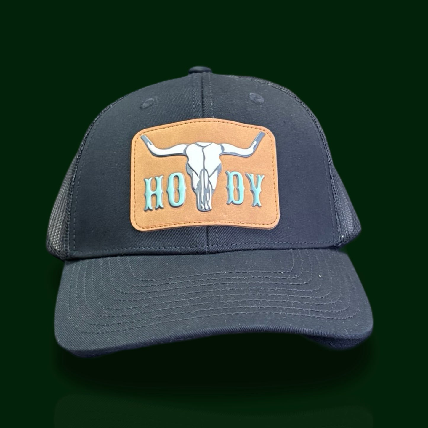 American West -  “Howdy” Patch – Black & Brown Men's Hat/Cap