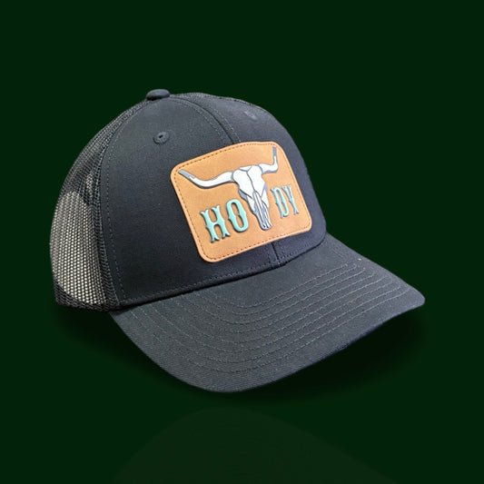 American West -  “Howdy” Patch – Black & Brown Men's Hat/Cap