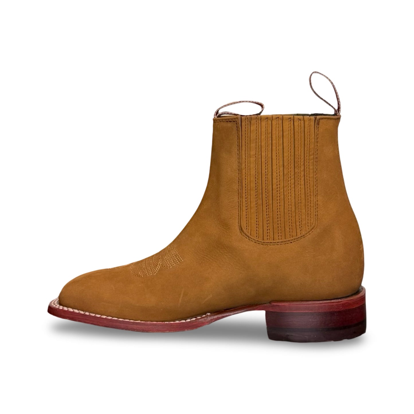 Canelo Genuine Leather Honey Chelsea Leather Boots Leather Sole - Botin Canelo Miel Suela Inherto de Piel