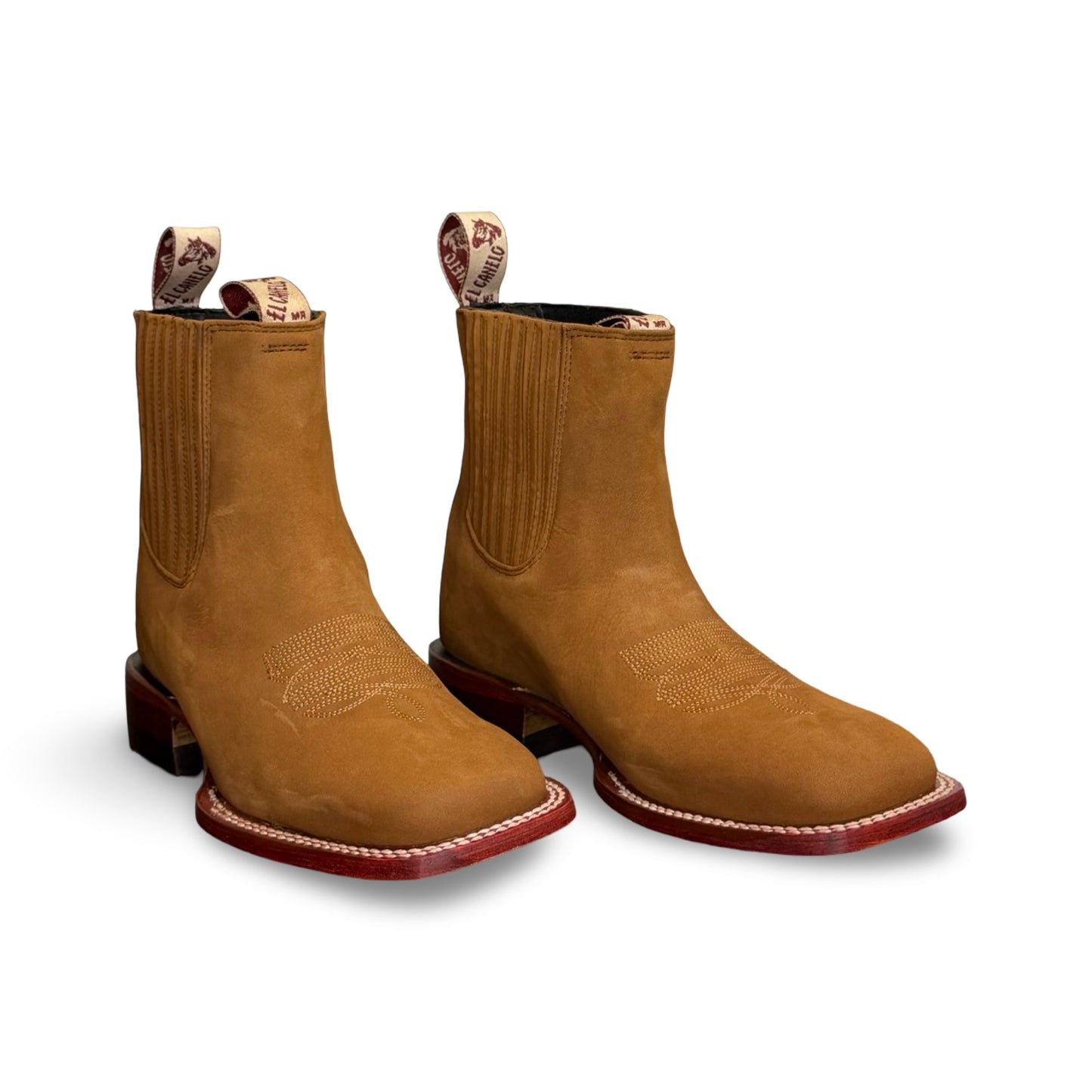 Canelo Genuine Leather Honey Chelsea Leather Boots Leather Sole - Botin Canelo Miel Suela Inherto de Piel