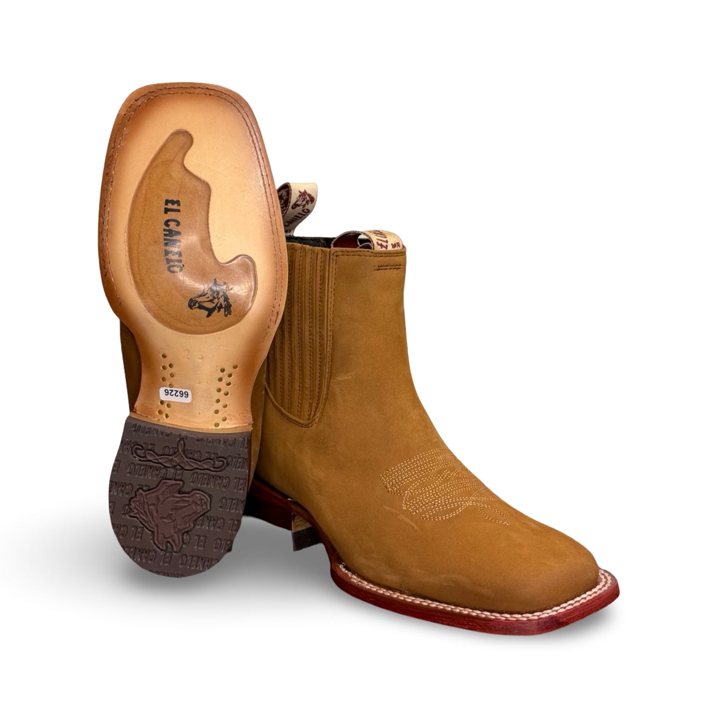Canelo Genuine Leather Honey Chelsea Leather Boots Leather Sole - Botin Canelo Miel Suela Inherto de Piel