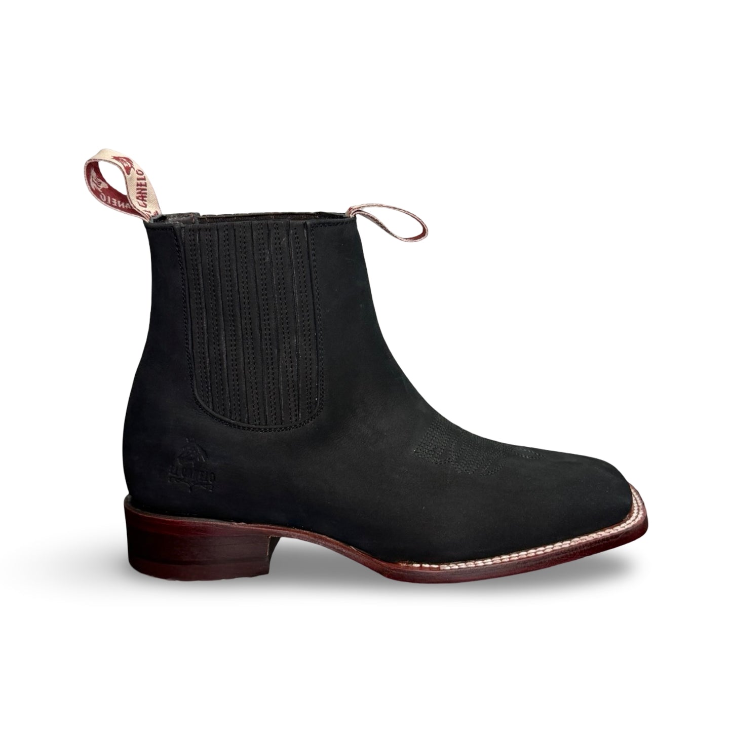 Canelo Genuine Leather Black Suede Leather Boots - Botin Canelo Negro Suela Inherto de Piel