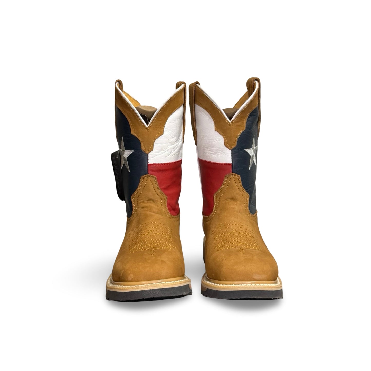 Master RIder - Texas Flag Light Brown Work Boots