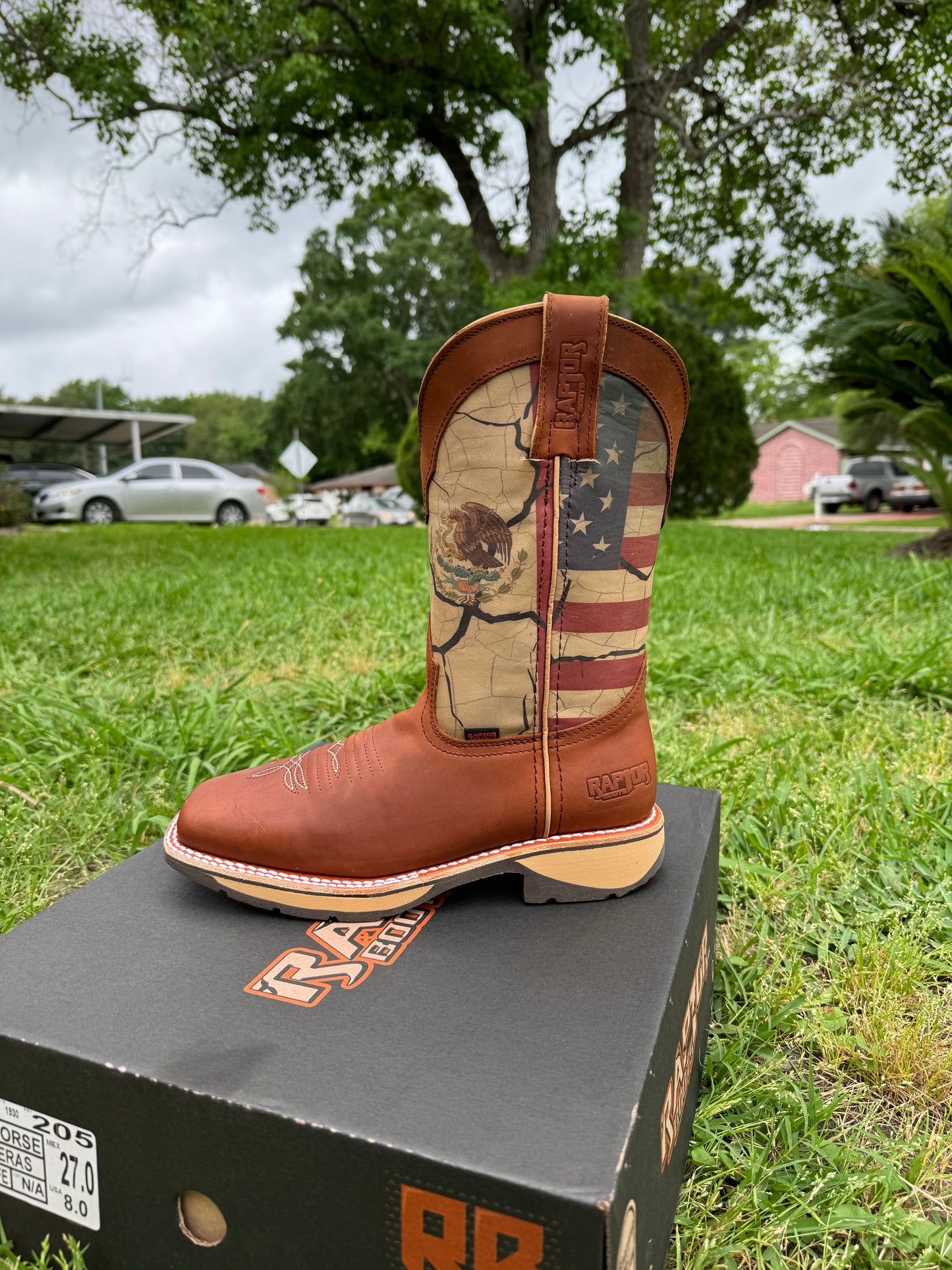 Raptor 2 Banderas Mexico y Estados Unidos Bota de Trabajo