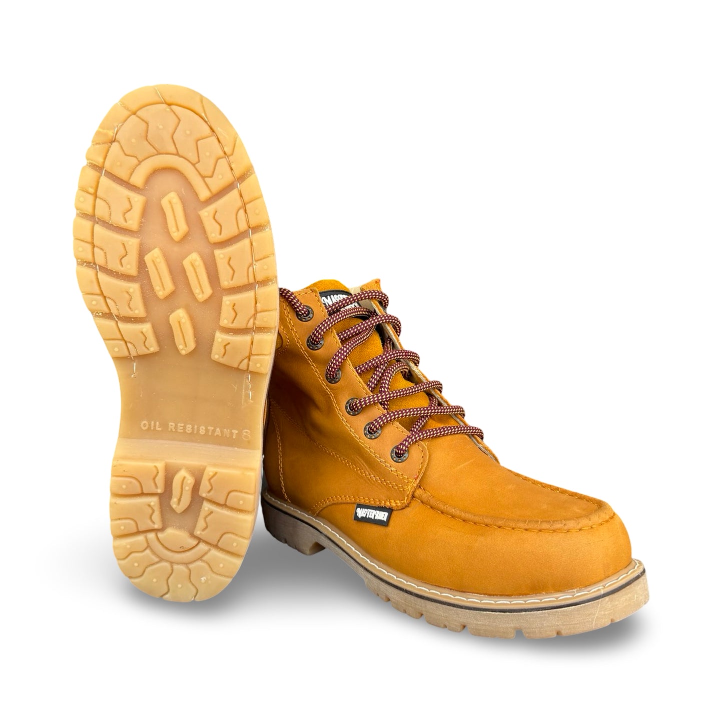 Master Rider - Zapato Para Trabajo de Piel / Oruega y Abujeta / Lace-up Leather Work Boots / Oruega Honey- Brown