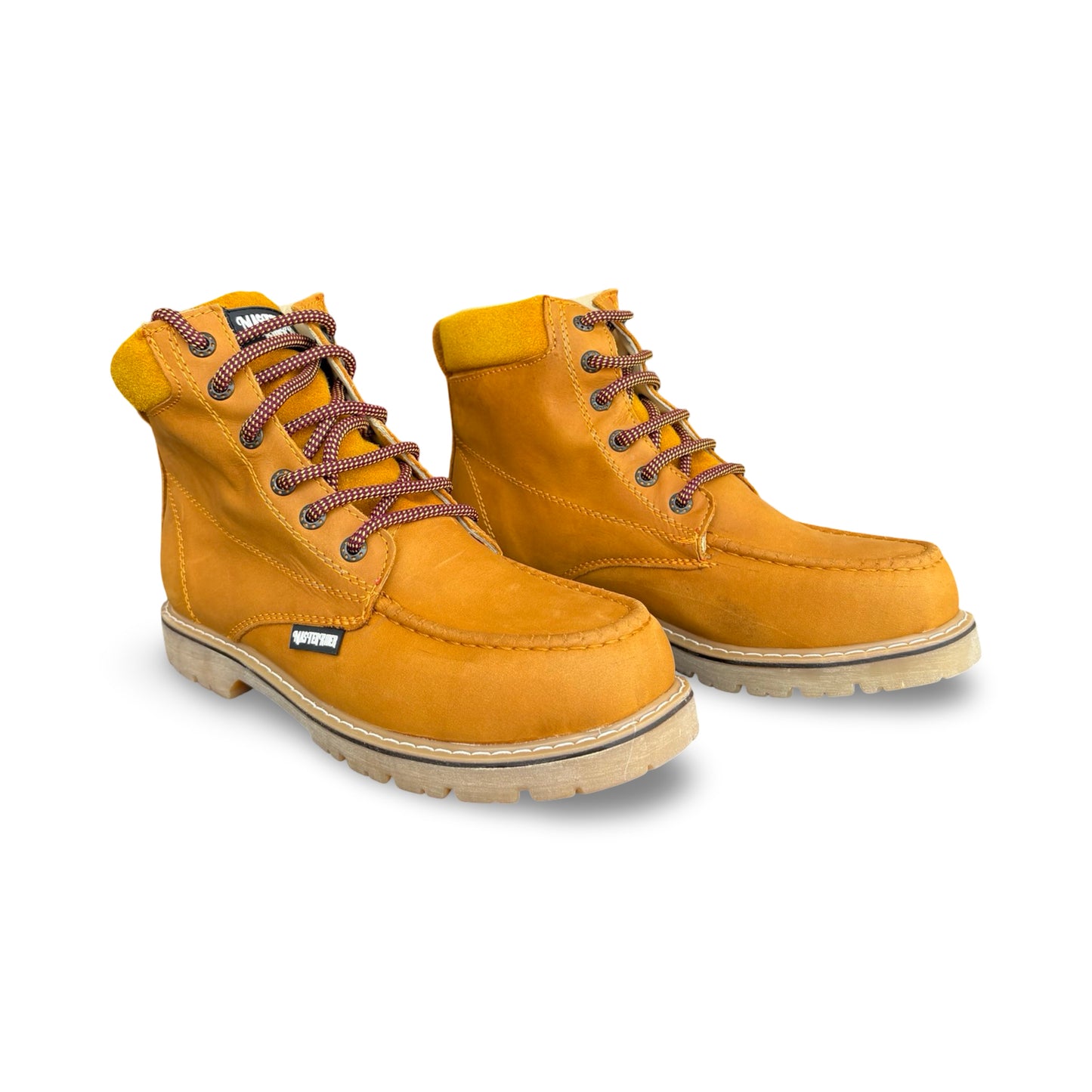 Master Rider - Zapato Para Trabajo de Piel / Oruega y Abujeta / Lace-up Leather Work Boots / Oruega Honey- Brown