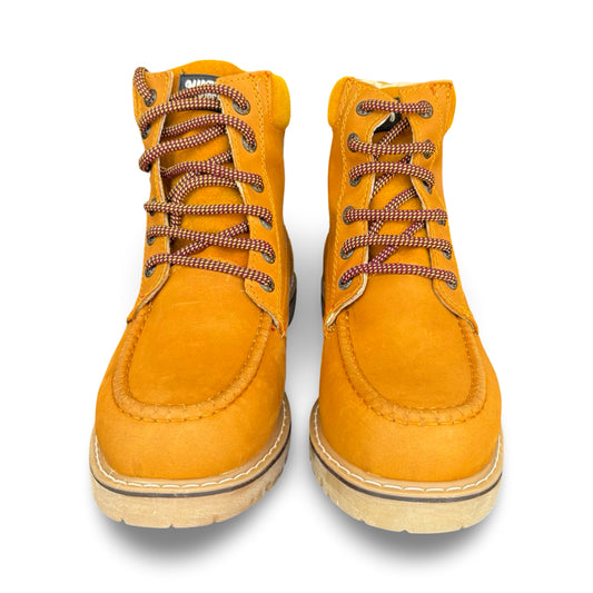 Master Rider - Zapato Para Trabajo de Piel / Oruega y Abujeta / Lace-up Leather Work Boots / Oruega Honey- Brown