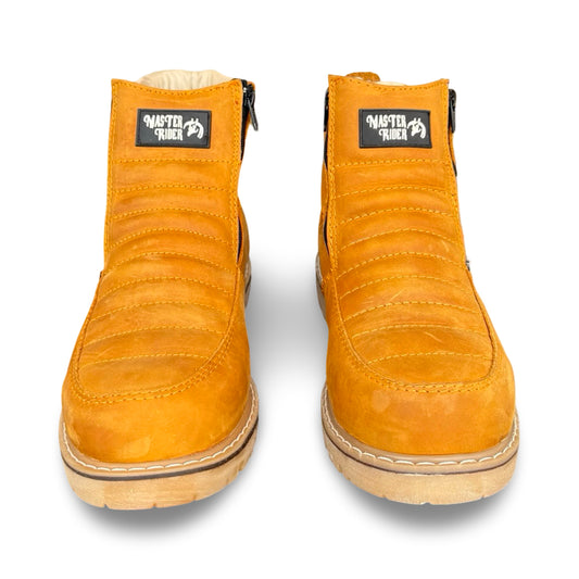 Master Rider - Zapato Para Trabajo de Piel Oruega Miel con Cierre / Leather Work Boots Oruega Honey with Zipper