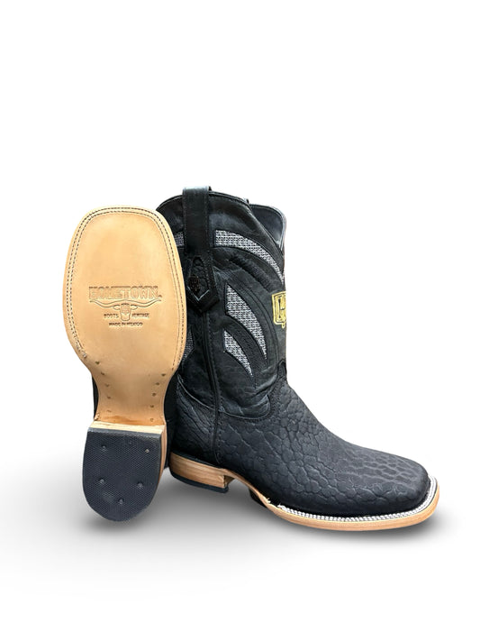 Men's Western Black Bull Neck Boots